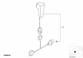 Illuminated leather searstick knob — BMW E36 factory diagram