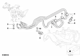 CNG pipe — BMW E36 factory diagram
