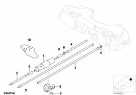 Fuel pipes and fuel filters — BMW E36 factory diagram