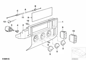 Heater control — BMW E36 factory diagram