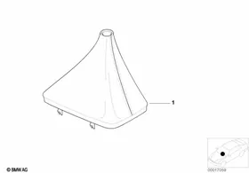Individual gear shift knob/leather boot — BMW E36 factory diagram