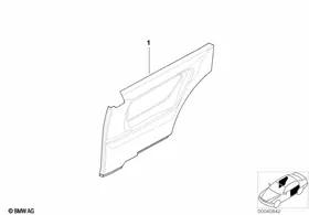 Indiv.lateral trim panel,partial leather — BMW E36 factory diagram