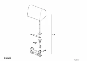 Headrest, rear — BMW E36 factory diagram