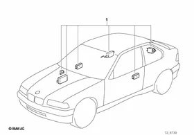 Central locking system — BMW E36 factory diagram