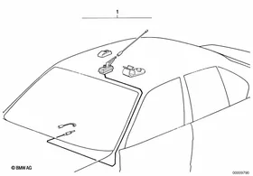 Roof antenna — BMW E36 factory diagram