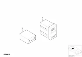 Retrofit kit, on-board computer — BMW E36 factory diagram