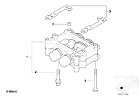 Housing with compensating shafts — BMW E36 factory diagram