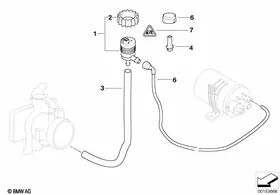 Fuel tank breather valve — BMW E36 factory diagram