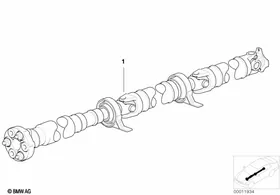 3-part universal shaft — BMW E36 factory diagram