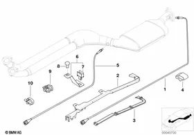Lambda Probe Fixings — BMW E36 factory diagram