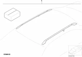 Retrofit kit, roof railing — BMW E36 factory diagram
