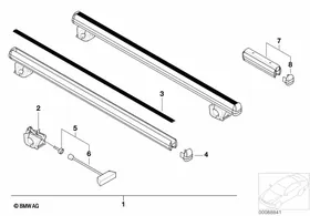 Railing/Cross member — BMW E36 factory diagram