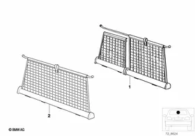 Installation kit for luggage net — BMW E36 factory diagram