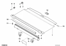 Roller screen/load area roller net — BMW E36 factory diagram