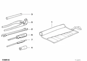Additional tool kit — BMW E36 factory diagram