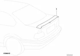 Rear Deck Spoiler — BMW E36 factory diagram