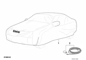 Evolution 4 Car Cover — BMW E36 factory diagram
