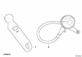 Electronic Tire Presssure Gauge — BMW E36 factory diagram