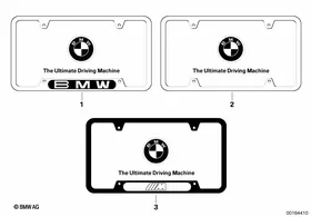 Number plate frame — BMW E36 factory diagram