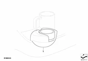 Cup holder — BMW E36 factory diagram