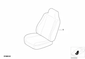 Sheepskin seat covers — BMW E36 factory diagram