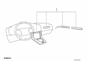 Wood Trim Kit — BMW E36 factory diagram
