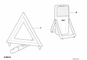 Warning triangle — BMW E36 factory diagram