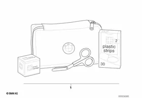 First aid kit — BMW E36 factory diagram
