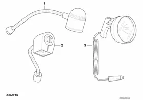 Halogen Map Light — BMW E36 factory diagram