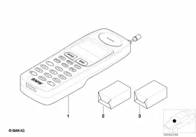 Installing set car telephone — BMW E36 factory diagram