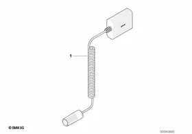 Auxiliary power adapter — BMW E36 factory diagram
